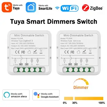 ZigBee / WiFi Inteligent Variatoare Comuta Modul Susține Două căi de Control Lumini LED Estompat Comutator Lucra Cu Tuya Alexa de Start Google