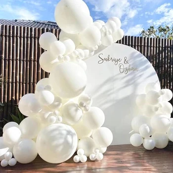 Ziua îndrăgostiților Decor Ghirlanda Baloane Albe, Baloane cu Heliu Arc Kit Aniversare de Nunta Birde Duș Ceremonie de Logodnă Decor