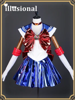 iluzorie Anime Sailor Moon a 30-a Aniversare Tsukino Usagi Cosplay Tsukino Usagi Luptă Rochie Costum Cosplay Costum de Halloween