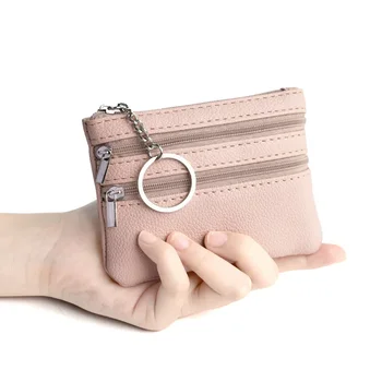 multi-strat portabil mic card de sac moale monedă pungă pentru femei sac mic portofel, buzunar cu fermoar geanta pentru barbati din piele PU mini husa