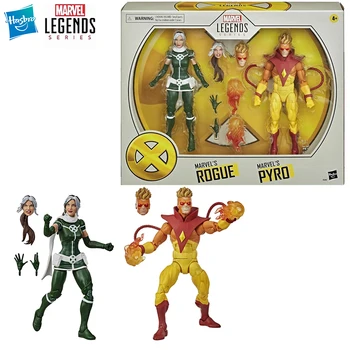 [În stoc] Hasbro Marvel Legends Seria Rogue și Pyro 2-Pack de 6 inch la scară figurina de Colectie Anime Model Cadou Jucarii